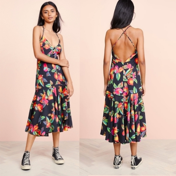 NWT Farm Rio Cashew Midi Dress  XS M - Picture 1 of 6